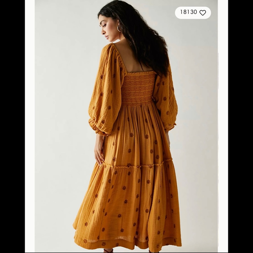 Free People Dahlia Embroidered Maxi Dress in Canyon Moon. Size xs.
